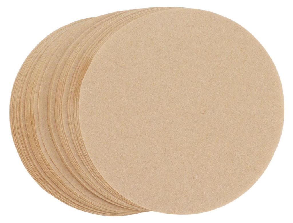 100Pcs 64mm Runde Kaffeefilter Ungebleichtes natürliches Produktbild 
