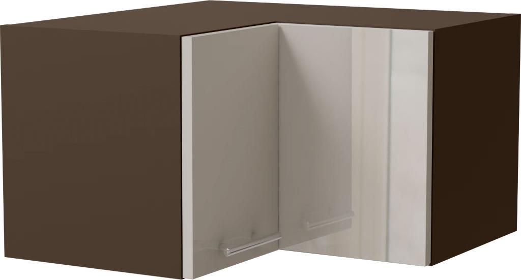 Kücheneckhängeschrank BRERRA 60x60cm 2-türig lackiert Farbe wählbar BR-W12/60/36 RAL 9001 creme Hochglanz lava