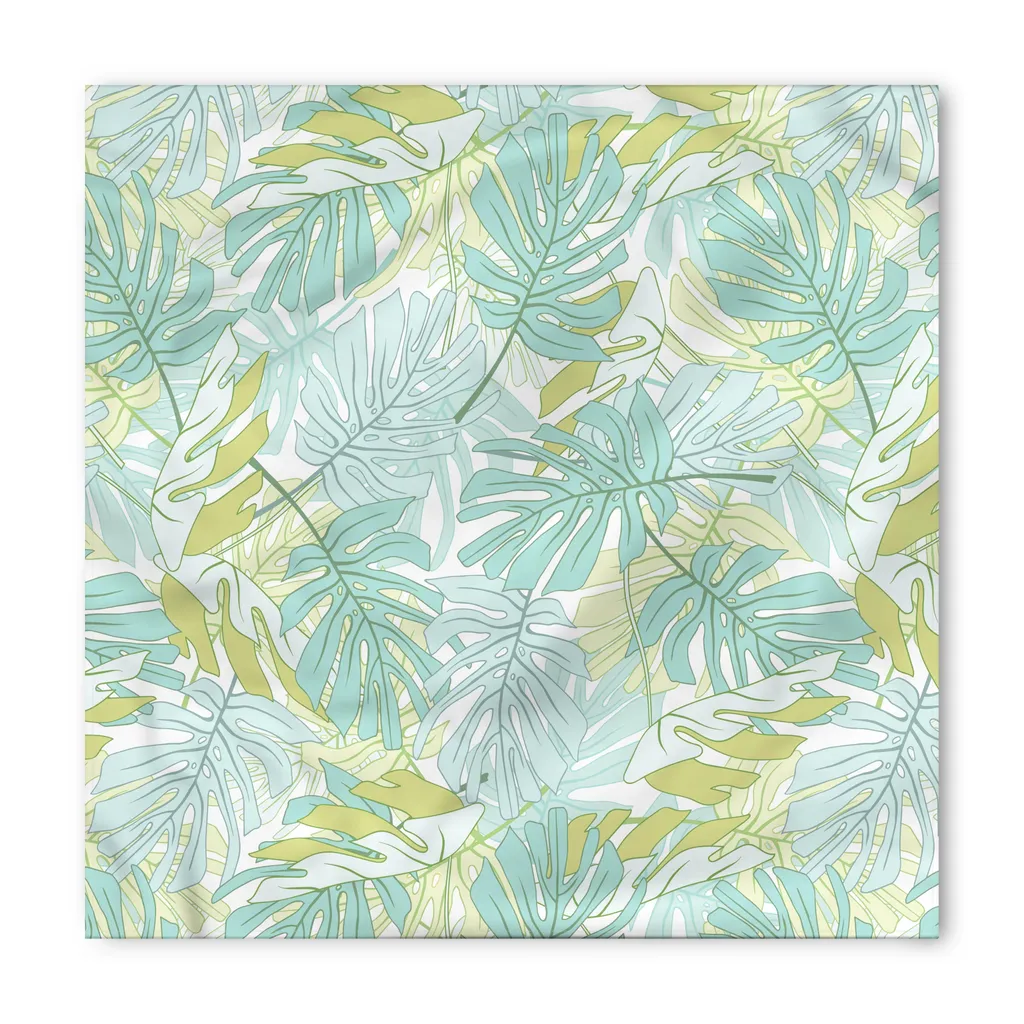 Bandana Cane Tropicale ABAKUHAUS 40x40 cm - Foulard Morbido Jungle Leaves - 2