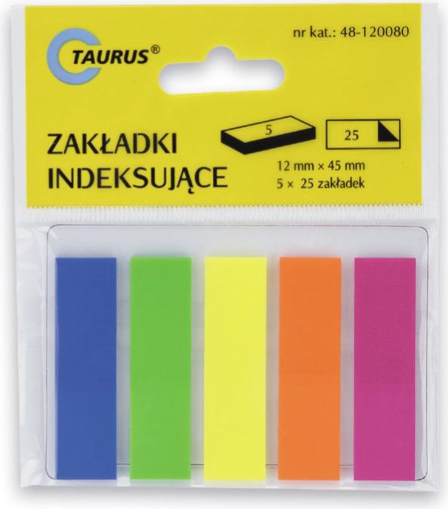 Taurus Indexing Tab 12x45mm /5 Farben/ 48-120080
