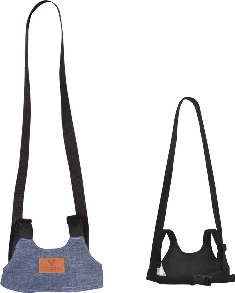 Cangaroo Babylaufgurt Oliver, Laufleine, Sicherheitsgurt, Riemen verstellbar blau