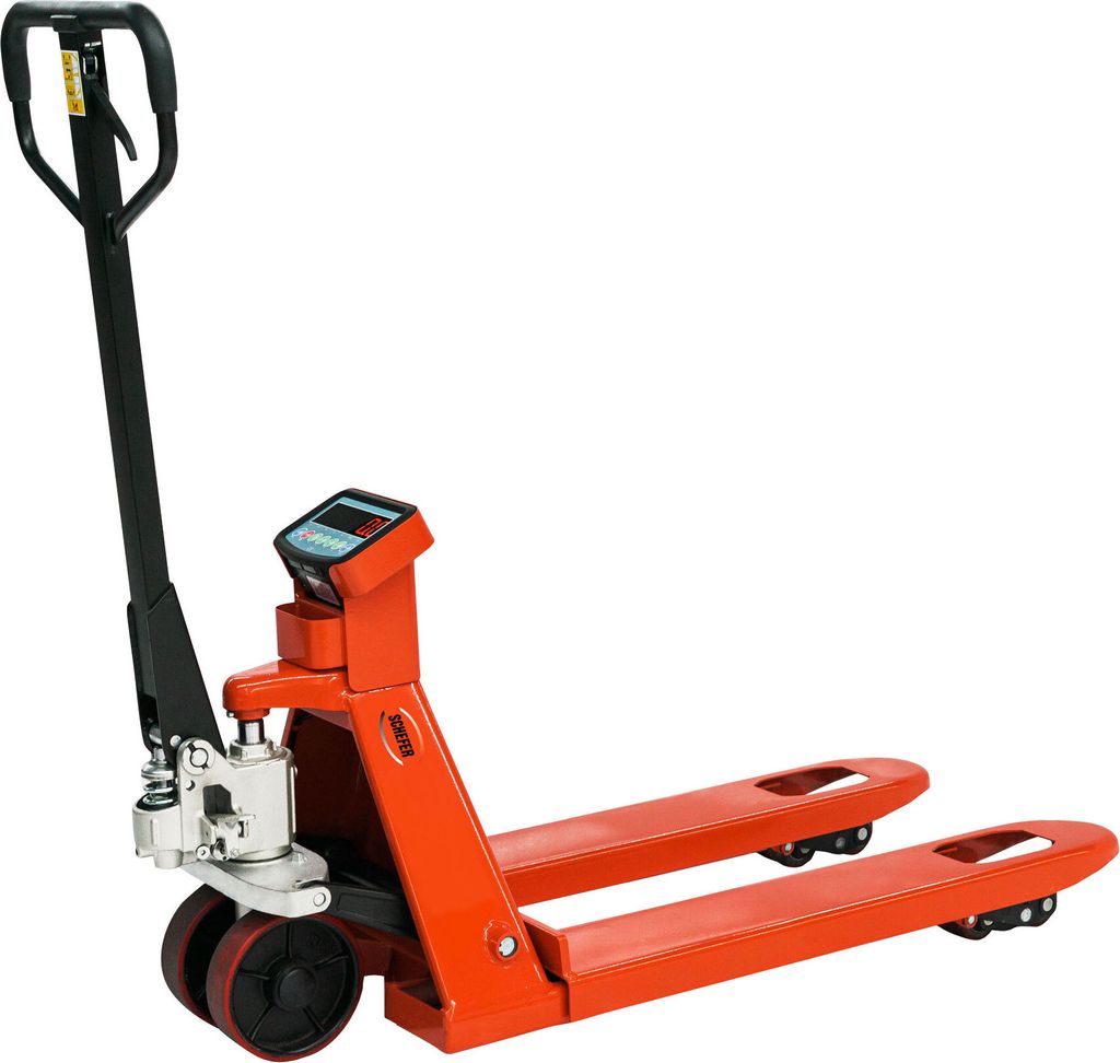 Schefer Gabelhubwagen Premium mit integrierter Waage und Drucker Tragkraft 2500kg Gabellänge 1150mm