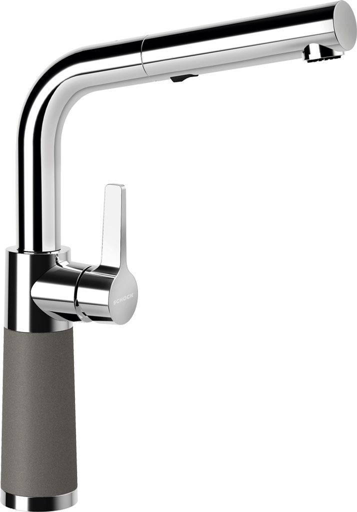 SCHOCK Armatur SC-540 in ASPHALT mit Zugauslauf / CRISTALITE PLUS