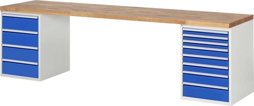 Rau Werkbank 7822A3, B3000xT700xH890mm, 12x Schublade-TA