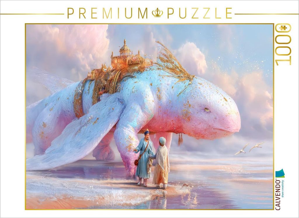 CALVENDO Puzzle Ritte auf Fantasiekreaturen | 1000 Teile Lege-Größe 64x48cm Foto-Puzzle für glückliche Stunden