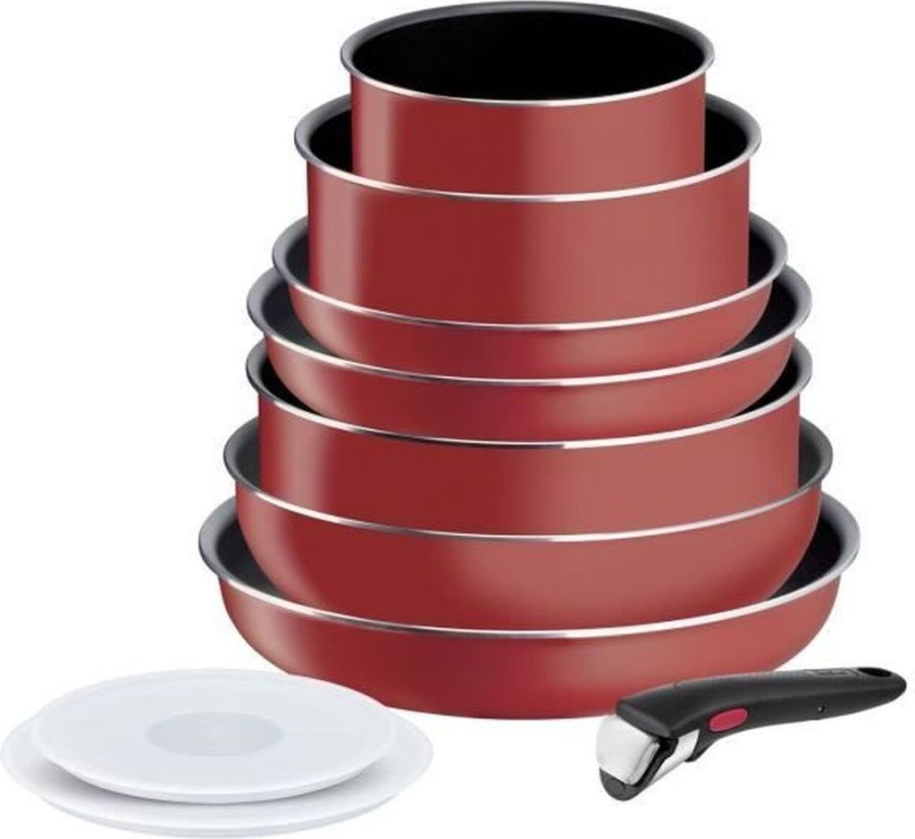 TEFAL L1529402 INGENIO EASY COOK N CLEAN Set 10 Stück : Poeles + Kasserollen + Wok + Sauteuse + Couvercles hermétiques + Poign