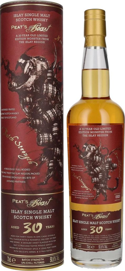 Peat's Beast 30 Years Old Islay Single Malt Limited Edition 50,6% Vol. 0,7l in Geschenkbox