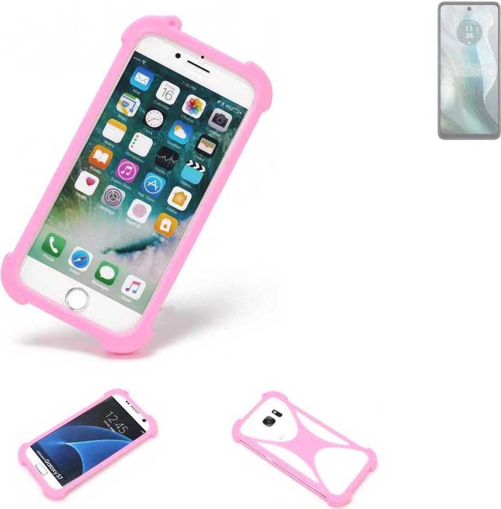 K-S-Trade Handy Hülle kompatibel mit Motorola Moto E14 Schutz Hülle Bumper Silikon Schutz Hülle Cover Case Silikoncase Silikonbumper TPU Softcase