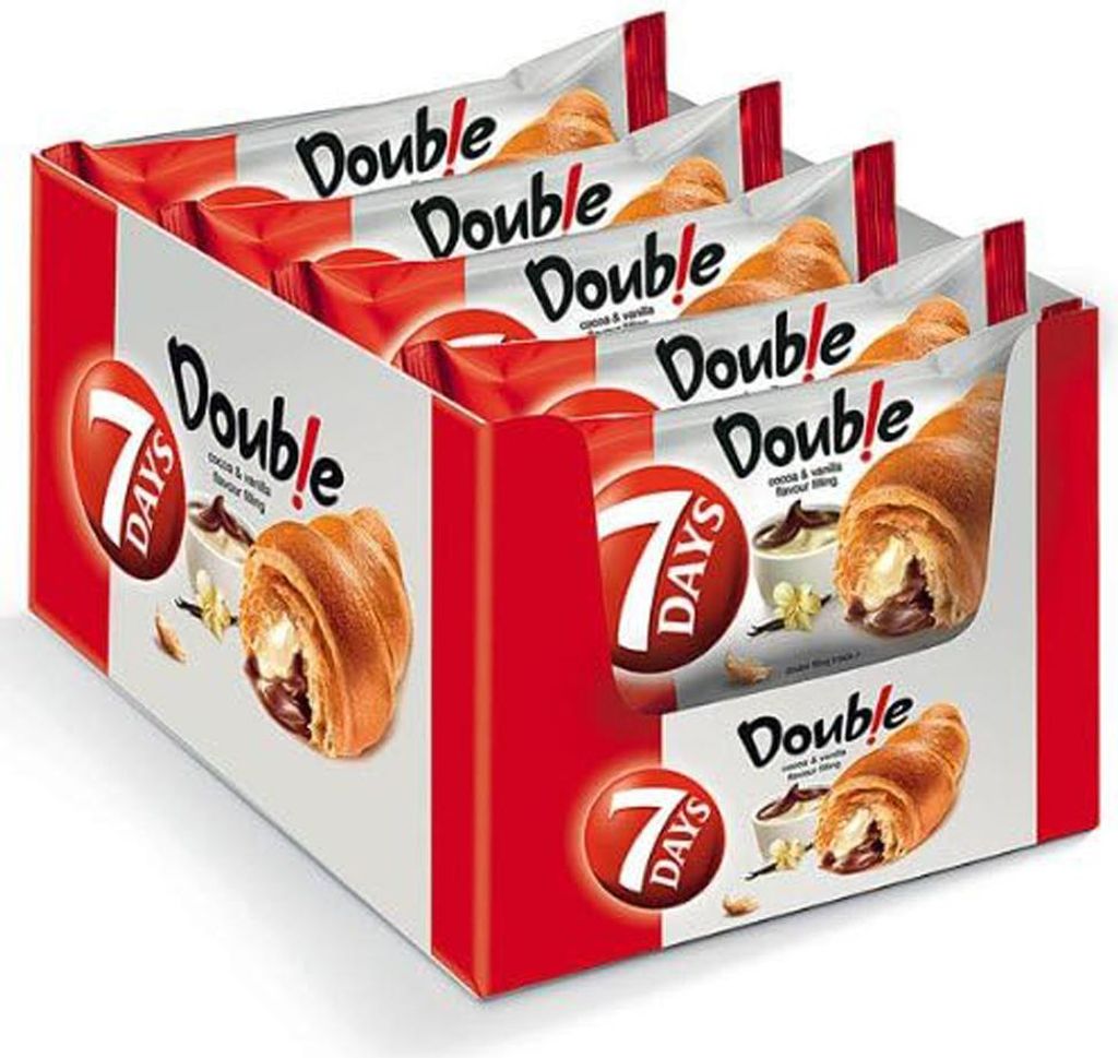 7Days Double Croissant Kakao & Vanille 10x60g Produktbild 