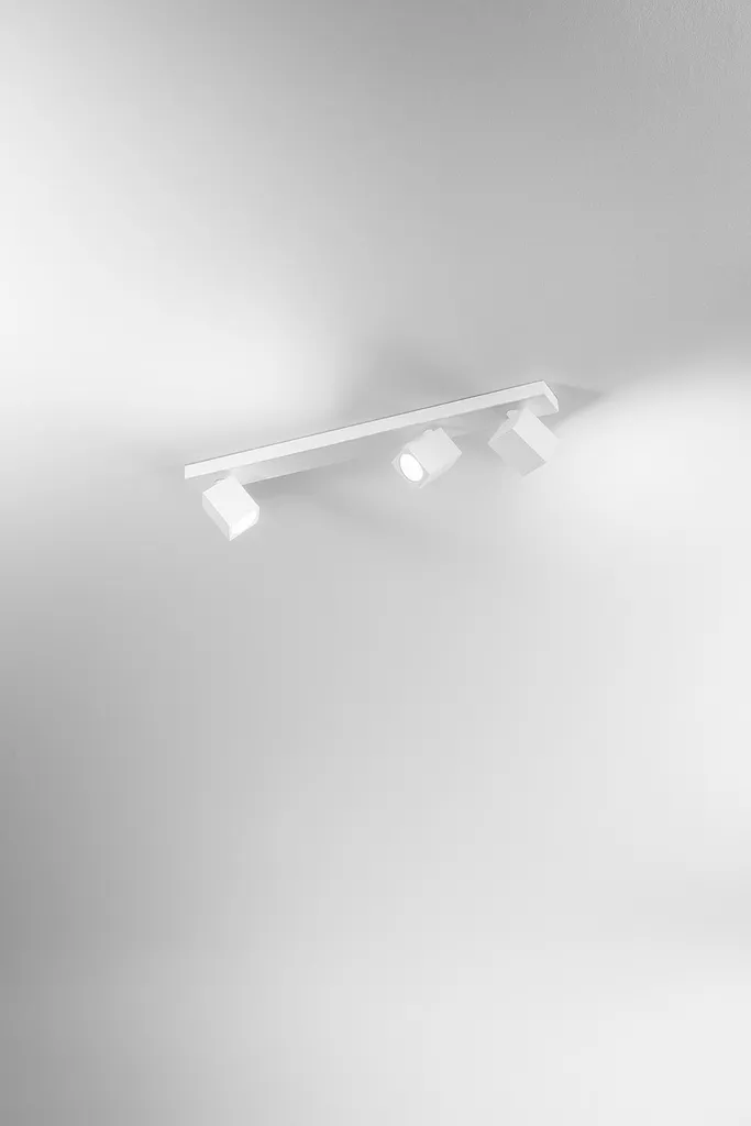Éclairage Intérieur 3 Spots Orientables Blanc Mat pour Cuisine et Bureau