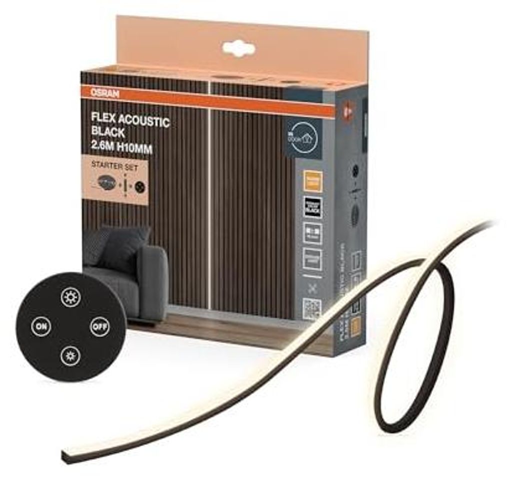 OSRAM 4099854677816 Flex Acoustic, čierne LED pásy, čierna Obrázok produktu 