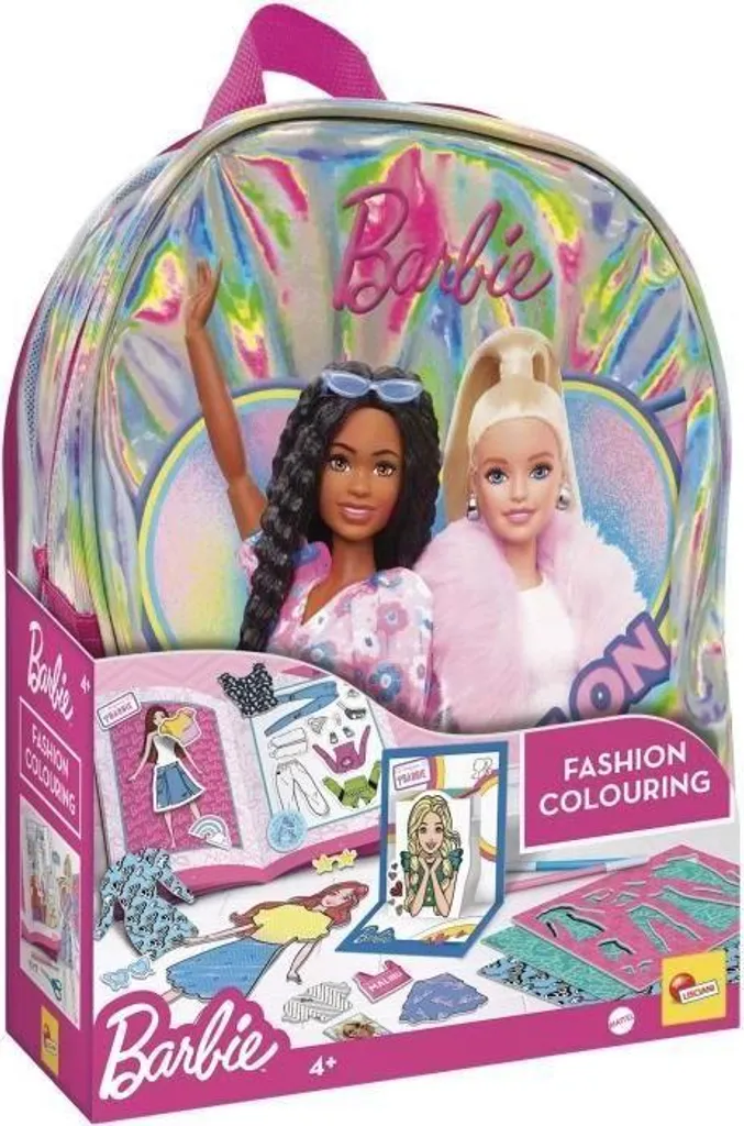 Zaino Barbie Fashion Set Creativo con Pennarelli e Libro da Colorare