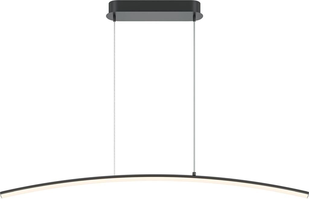 LED Pendelleuchte Metall H: max. 305,7 cm Schwarz länglich Produktbild 
