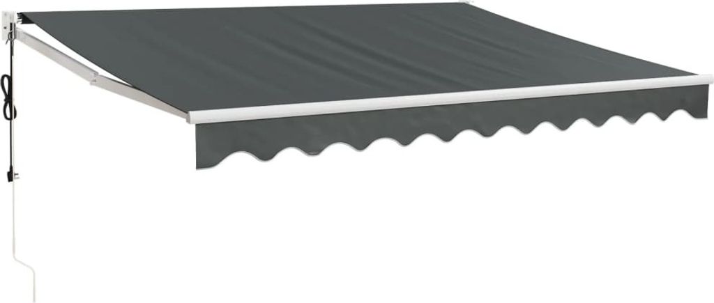 vidaXL Store électrique à manivelle Anthracite 3,5x2,5 m Image du produit 