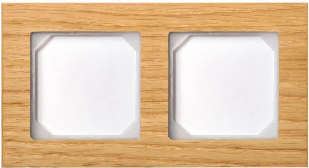 Liregus 2-Way Frame Oak Wood : Cadre en Bois avec Double Fixation Murale