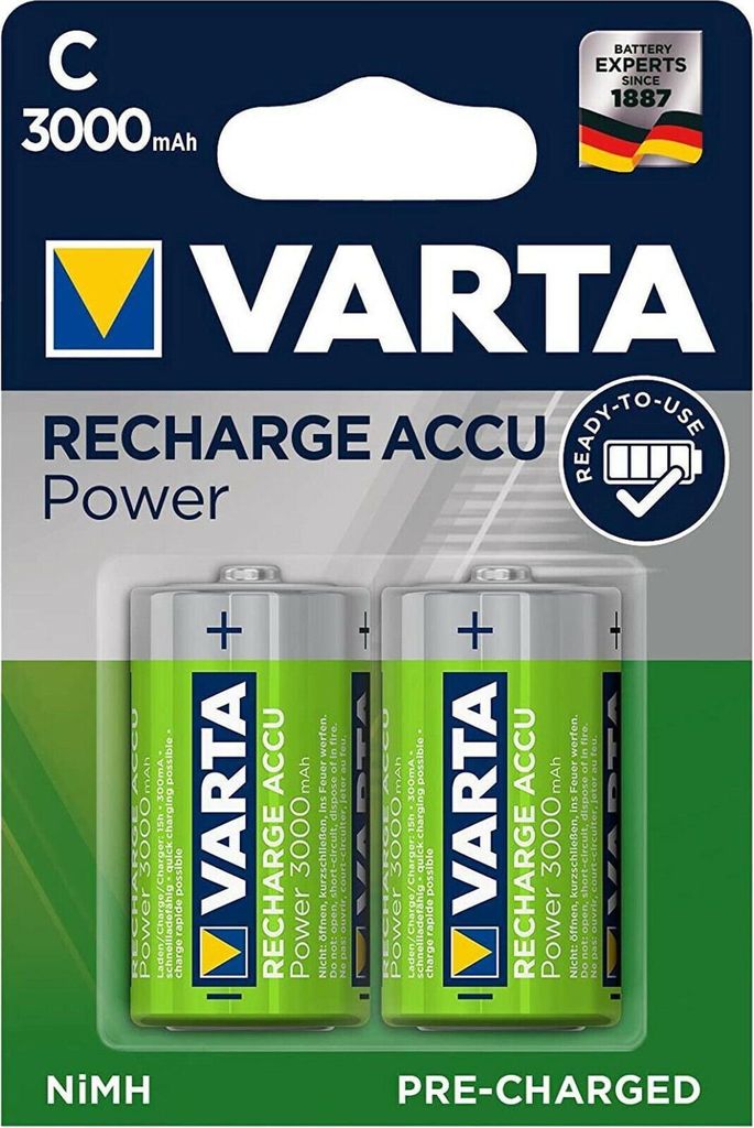 VARTA Akku Recharge Power Nickel-Hyd C HR14 1,2 V 3000 mAh Immagine del prodotto 