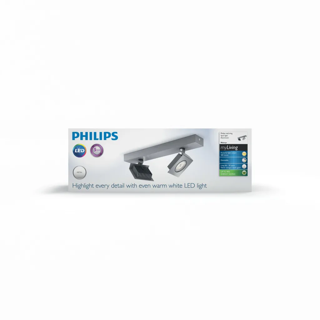 Spot LED orientable double Philips Metrys en aluminium, éclairage durable - 5