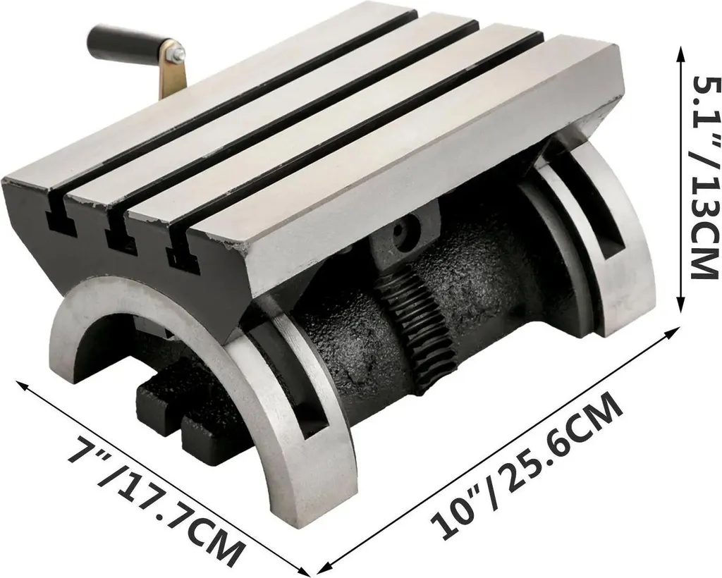 Table Inclinable pour Fraiseuse avec Angle Réglable de 10x7 Pouces
