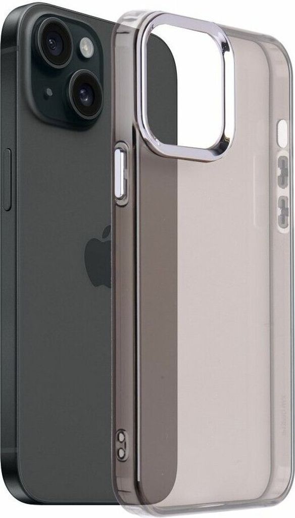 Pearl Handyhülle mit transparentem Design kompatibel mit iPhone 16 Pro Max Schwarz