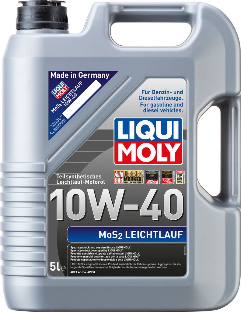 LIQUI MOLY Motoröl MoS2 Leichtlauf 10W-40 5 Liter & 1 Liter Produktbild 