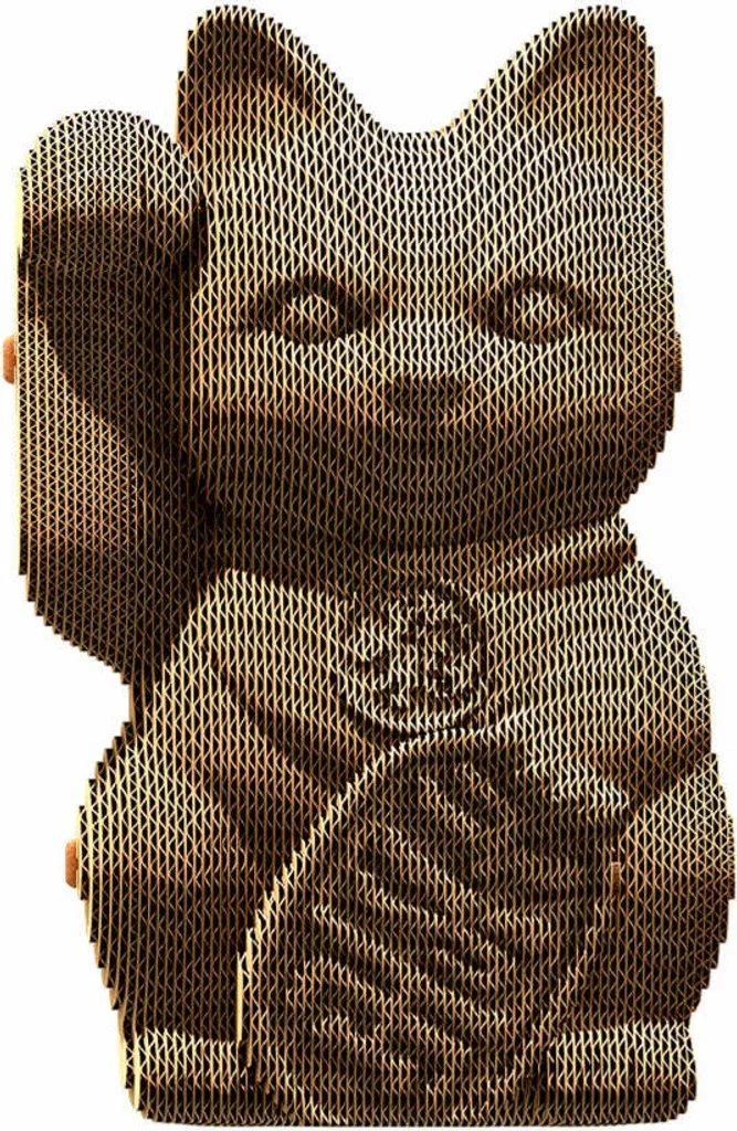 Décoration DIY Lucky Cat Puzzle 3D en carton pour bureau et salon, 93pcs