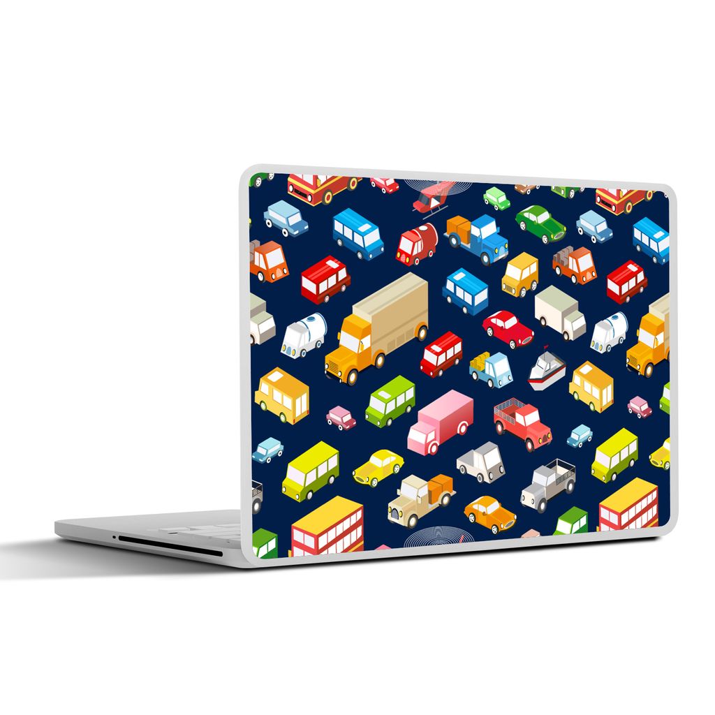 MuchoWow Laptop Aufkleber Sticker Cover Muster - Auto - Verkehr 30x21 cm - Sticker für Laptop - Selbstklebend
