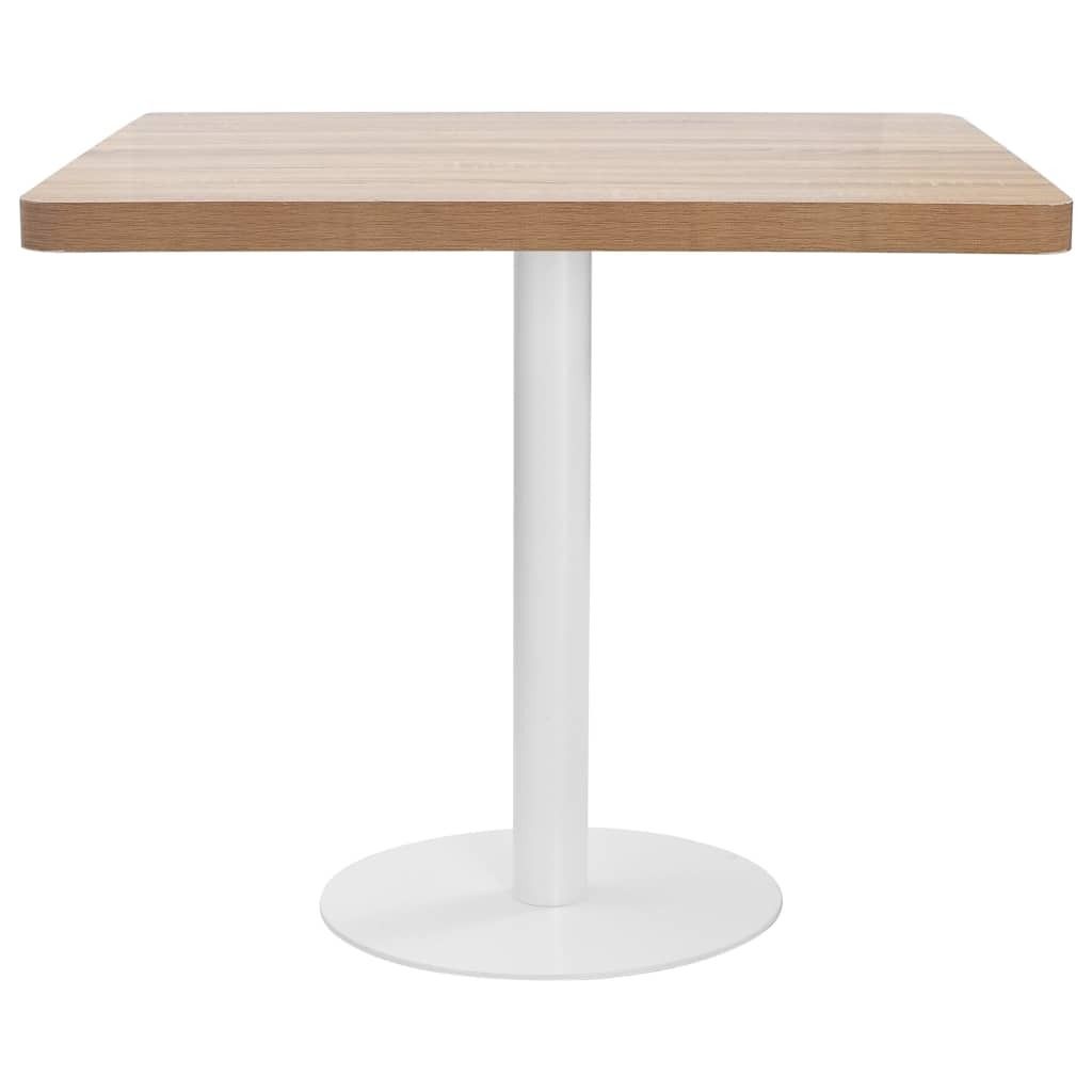 vidaXL Tavolo da bistrot marrone chiaro 80x80 cm MDF Immagine del prodotto 