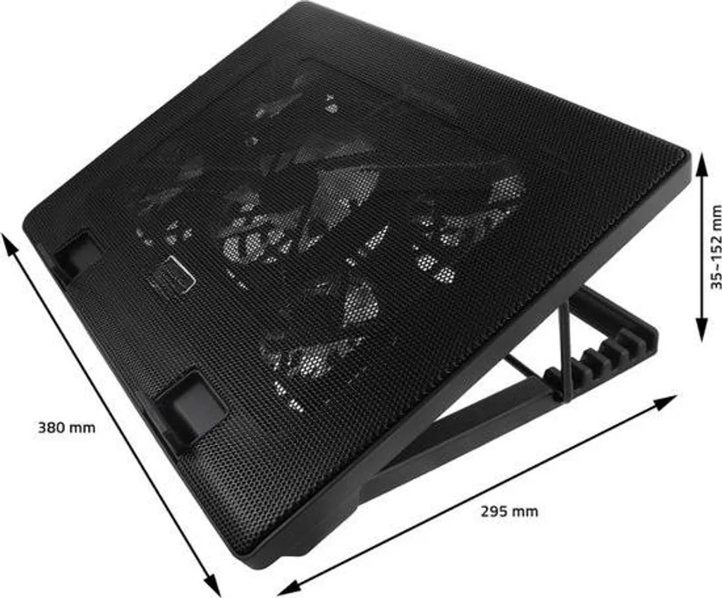 Refroidisseur Silencieux à 5 Ventilateurs - Socle Réglable pour PC Portable 17" - 4
