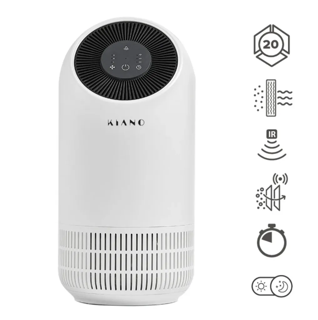 Purificateur d'air Kiano Fillo H13 Intelligent - Mode Sommeil Silencieux