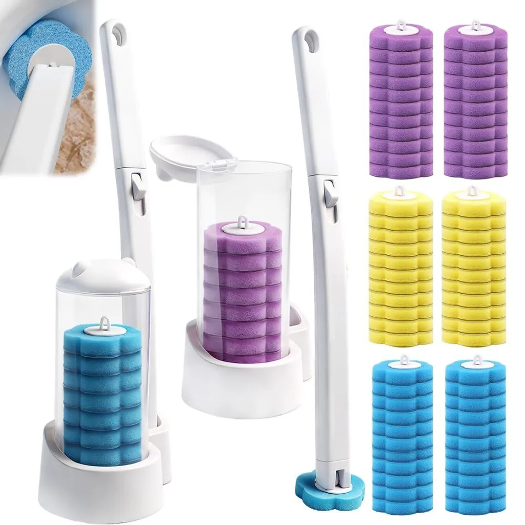 Brosse de toilettes jetable pour supprimer odeurs et bactéries WC
