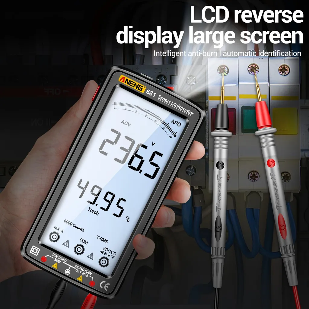 Multimètre Numérique Aneng 681 6000 Comptes Smart Rechargeable NCV