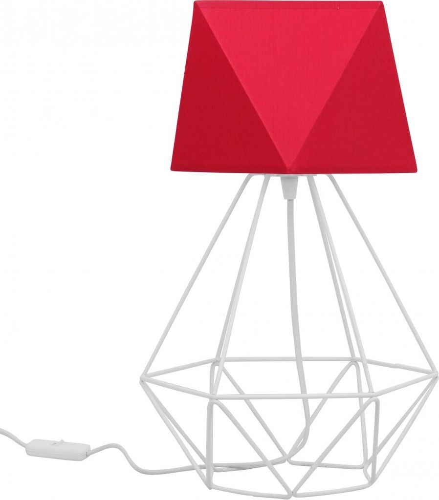 Light-Home Lampenschirm Tischlampe Modern - Slant - Elegante Nachttischlampe für Schlafzimmer Wohnzimmer - Tischleuchte E27 - 40x23,5 cm - Weiß u...