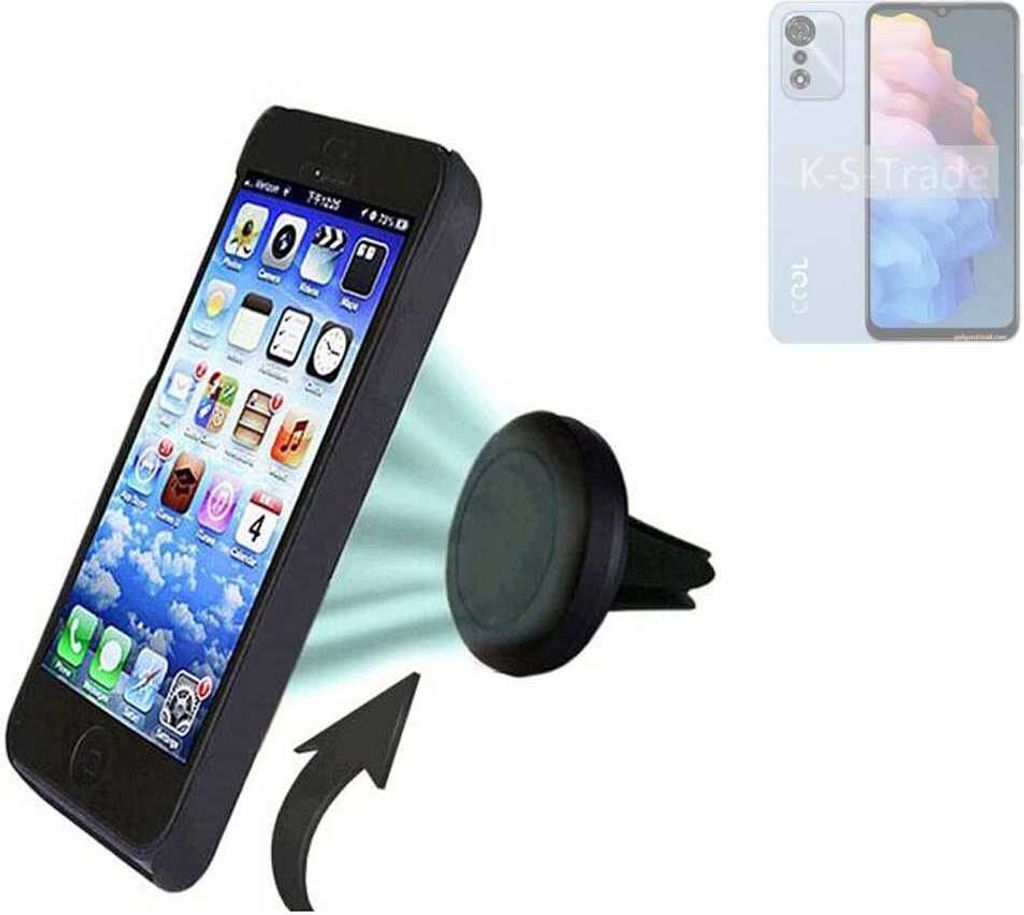 K-S-Trade Kompatibel mit Coolpad Cool 30 Auto Handy Halterung KFZ Halter Lüftungsgitterhalterung Air Vent mount Smartphone Halter