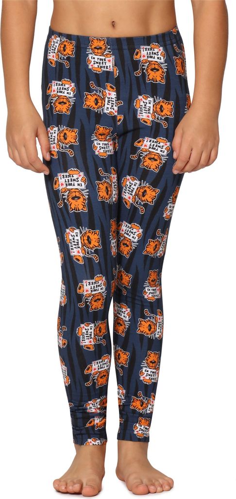Merry Style Mädchen Lange Leggings aus Baumwolle MS10-337 (Marineblau/Tiger, 122).