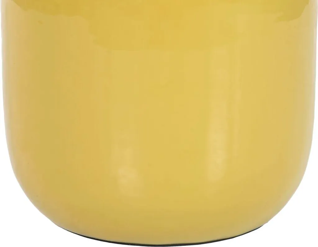 Vase en Fer Laqué Moutarde 36x51 cm : Robustesse et Finition Urbaine - 4