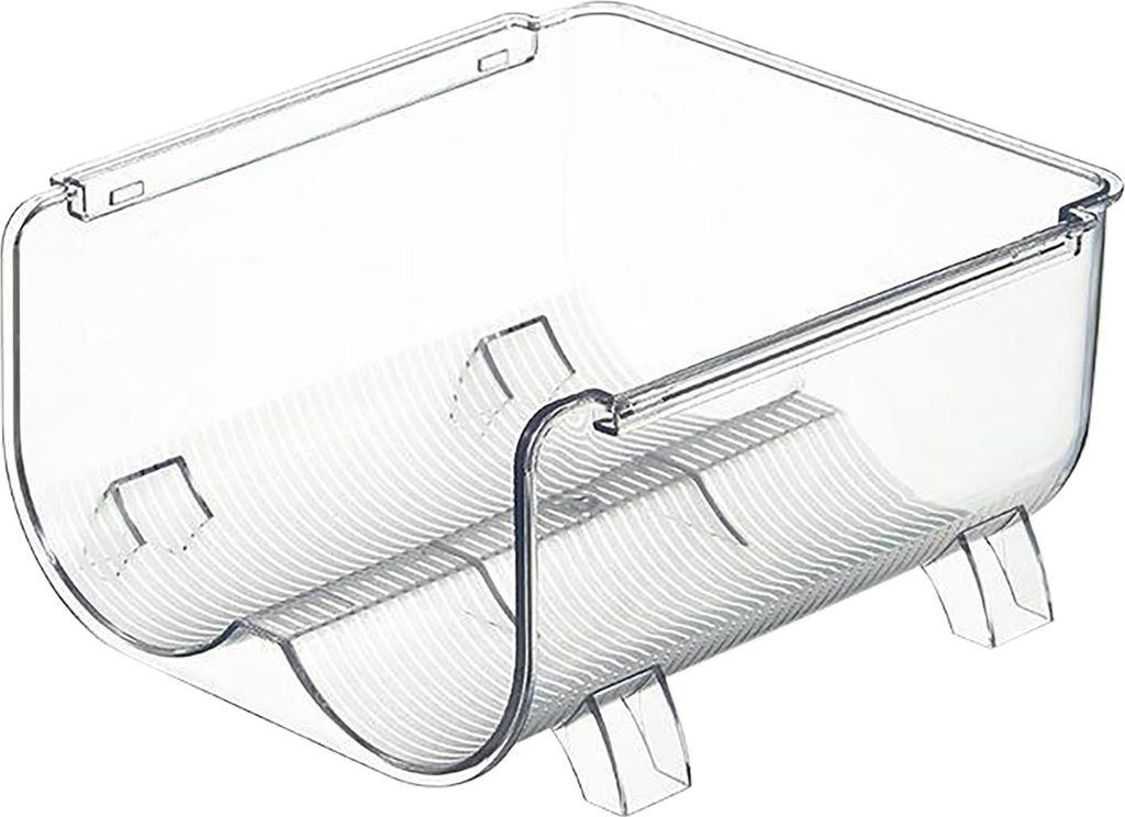 Transparenter, stapelbarer und platzsparender Wasserflaschen-Organizer mit 2 Fächern für Vakuumbecher