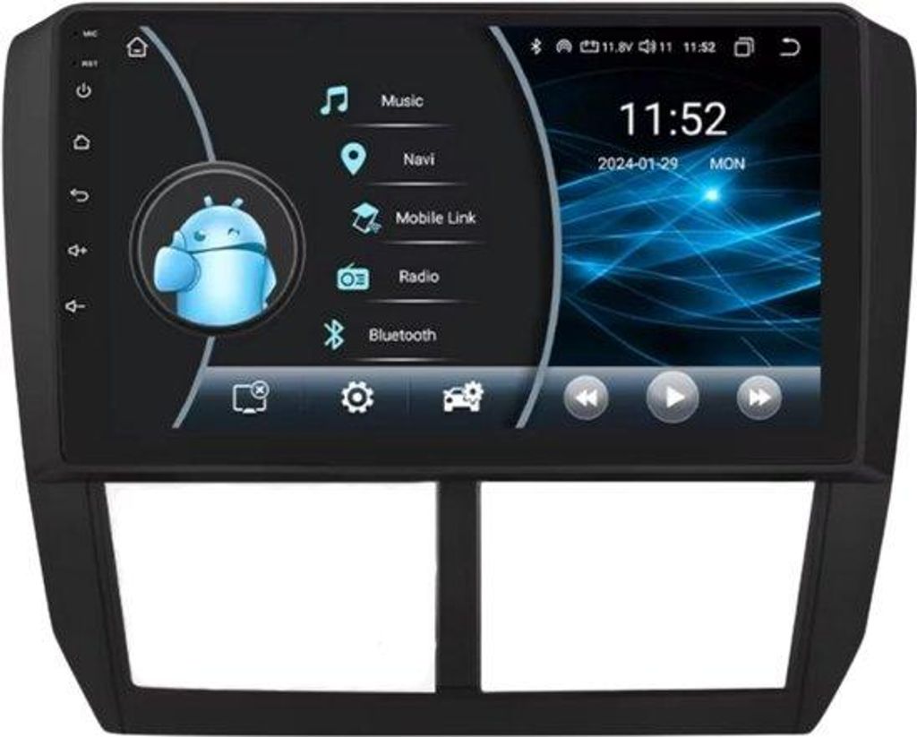 Autoradio mit Bluetooth und CarPlay für Subaru Forester 3SH und Impreza (2007–2013) – Kompatibel mit Apple und Android – Stereoanlage mit Na...