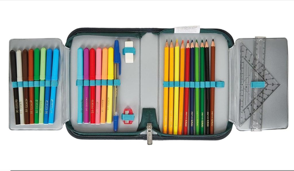 Herlitz Blue Shark Astuccio Scuola Herlitz Blu Shark - Kit 31 Pezzi Con