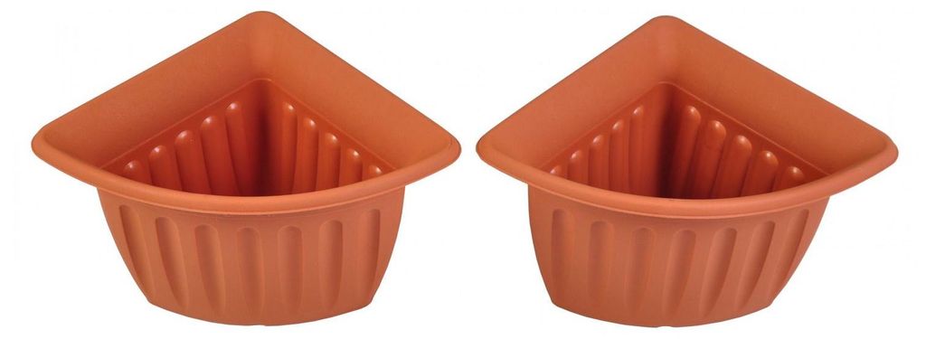 Pot de fleurs d'angle, set de 2 pots en terre cuite Pot de Image du produit 