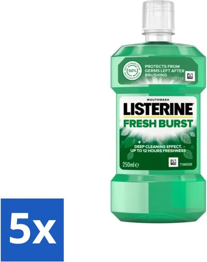 Offerta Scorta 5x Listerine Fresh Burst 250ml | Igiene Orale Rapida
