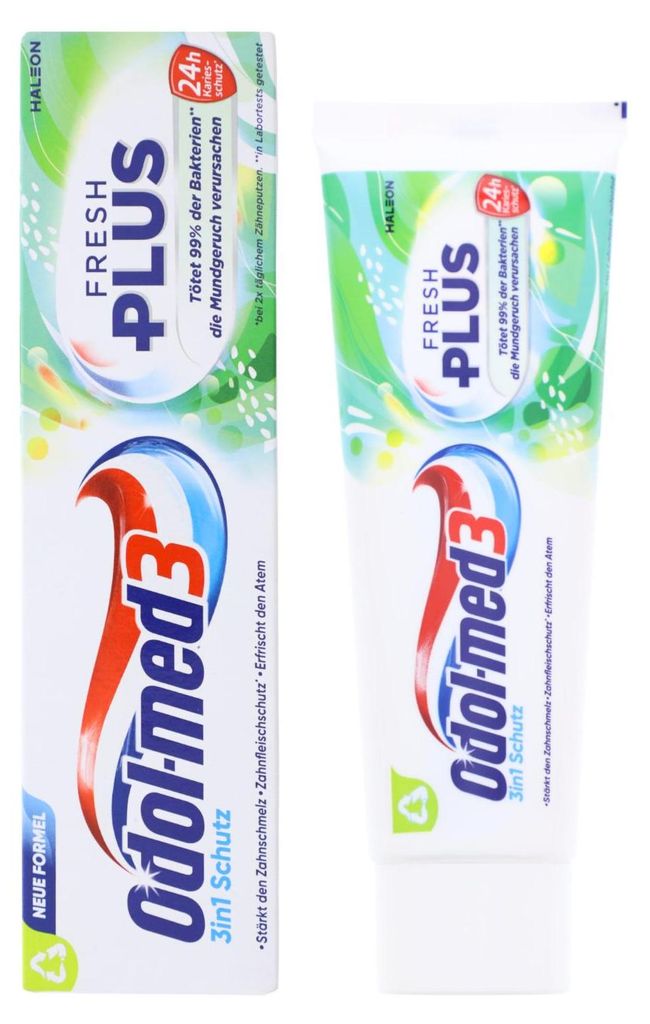 Odol-med3 Fresh Plus Zahnpasta Zahncreme 75ml 3in1 Schutz Produktbild 