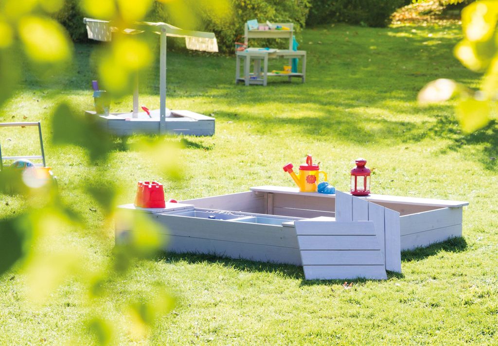 roba Pieskovisko Outdoor+ s 2 hracími vaničkami, drevené Obrázok produktu 7