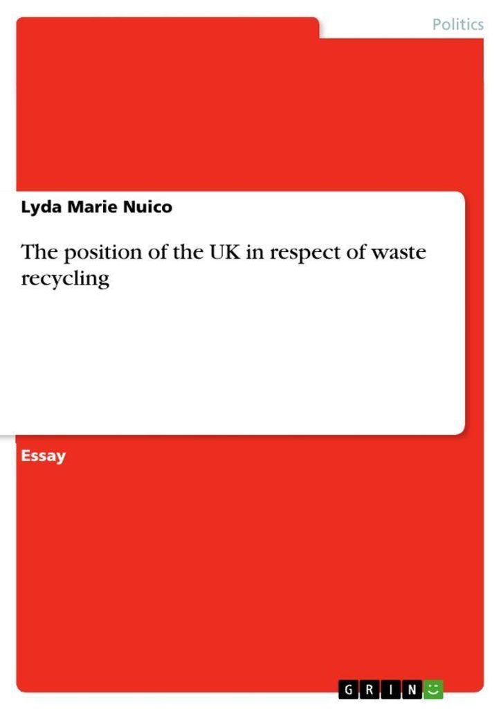 The position of the UK in respect of waste recycling