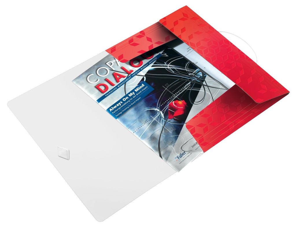 Ordner mit Eckverschluss, 3-fach gefaltet für bis zu 150 Blatt, Gummibandverschluss, Dokumentenmappe aus strapazierfähigem, hochwertigem Kunststo...