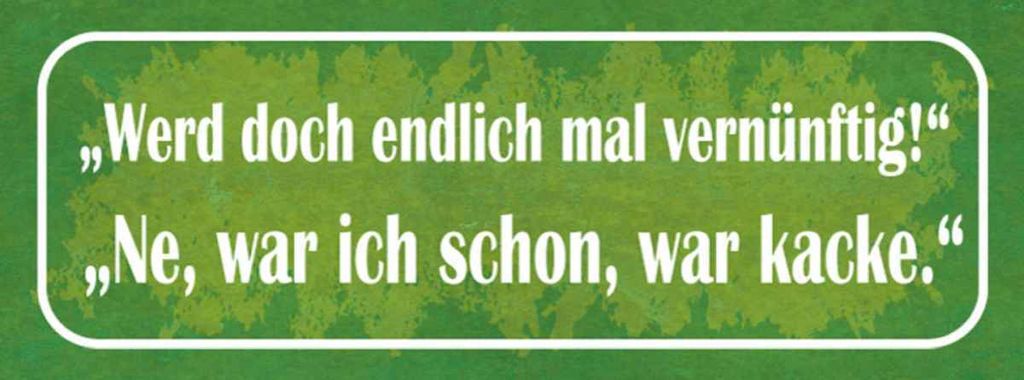 vianmo Holzschild 10x27 cm werd doch vernünftig ne kacke Dekoration