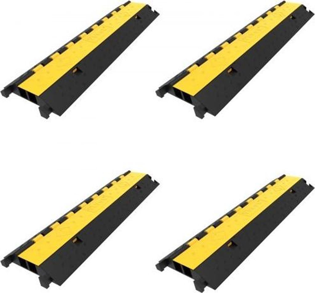 VEVOR Extreme Gummi Kabel Displayschutzfolie Rampe 2 Kanal strapazierfähig 66,000lb Tragkraft Kabel Draht Schnur Abdeckung Rampe Speed Bump Auffah...