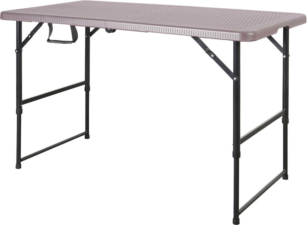 Klapptisch Saga Höhenverstellbar und Wetterfest, Ideal für Garten und Camping 120 x 60 cm