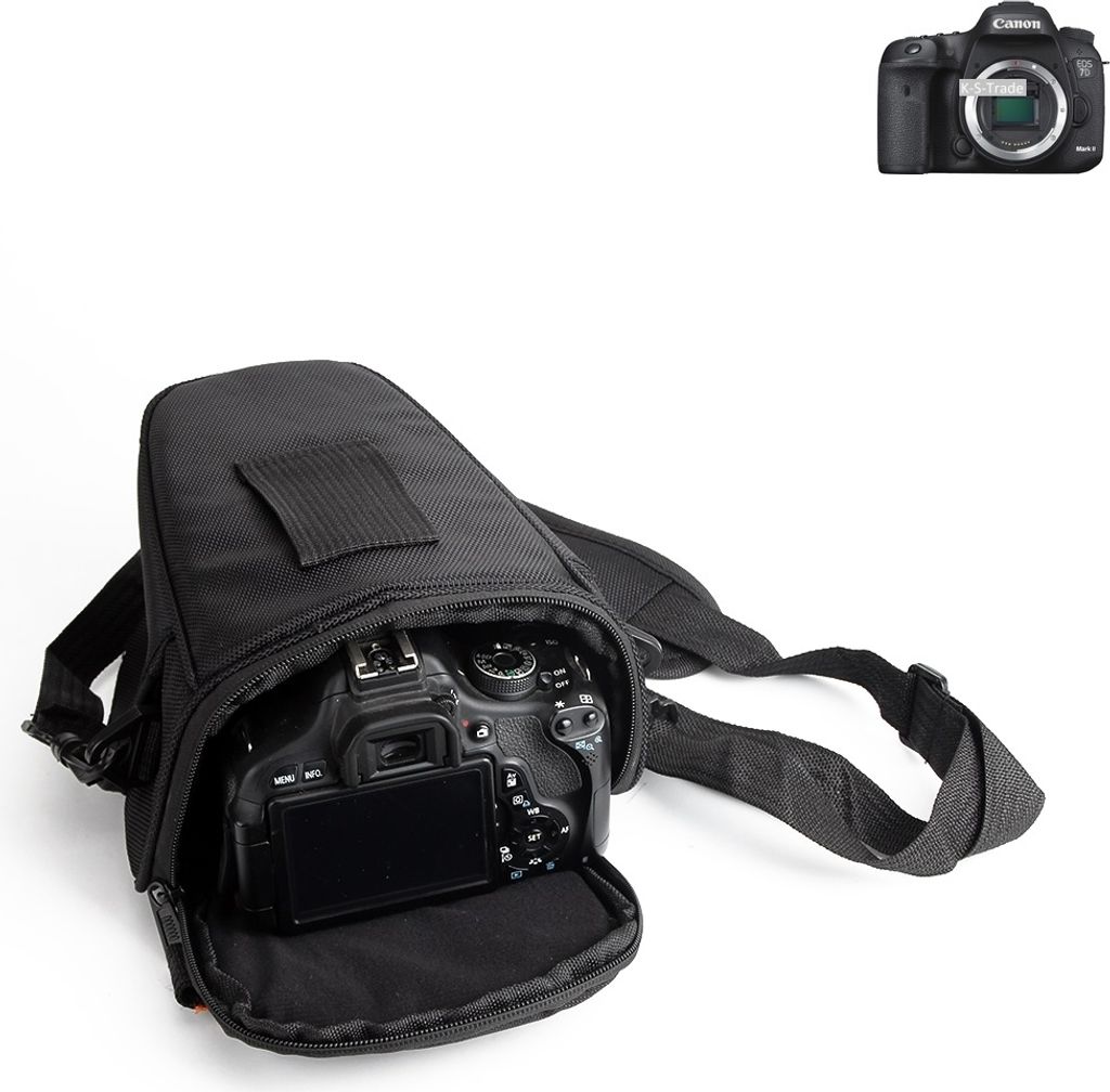 K-S-Trade Kameratasche Fototasche Schultertasche Umhängetasche kompatibel mit Canon EOS 7D Mark II Colt für Systemkameras Schutzhülle bag