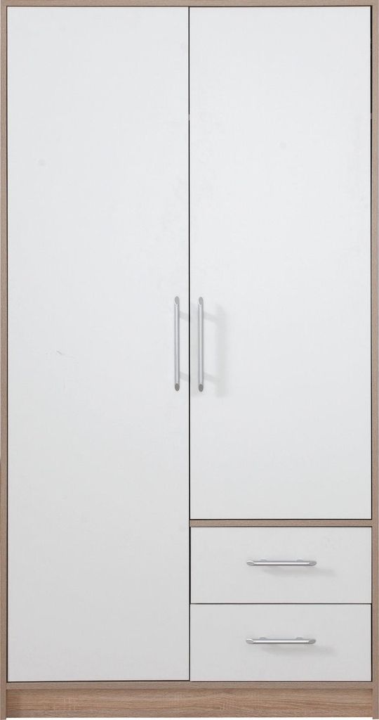 Masseno Drehtürenschrank VANO 100/190/56cm 2-türig Weiß