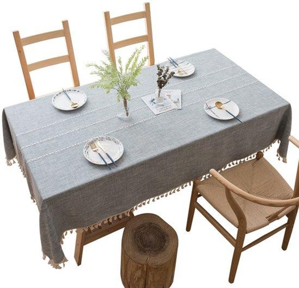 Wasserfester Tischdecken - Linnen-Look Tischdecken Aus Polyester Wasserabweisend mit Lotus-Effekt - Schützt vor Kratzern schnell trocknend - 1 St...